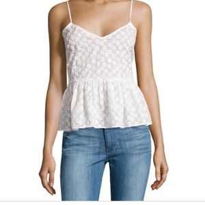 🎉NWT🎉Tracy Reese Flower Embroidered Peplum Tank
